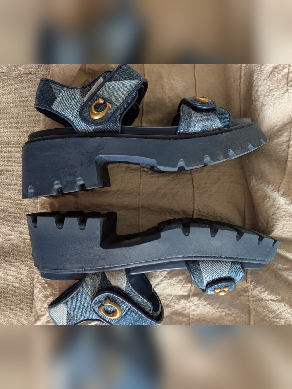 Coach Brynn Patchwork Platform Sandal - Picture 10 of 11
